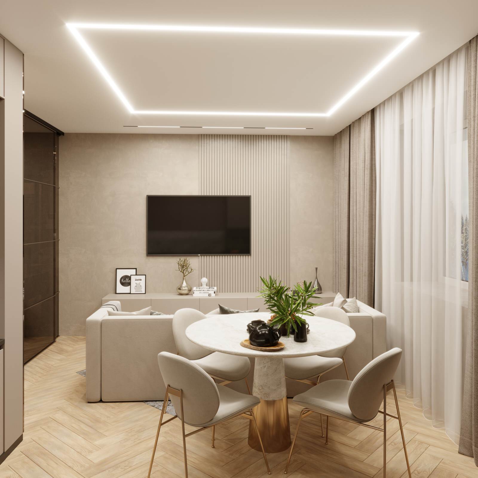 Дизайн-проект  квартиры ЖК "На Рождественской"