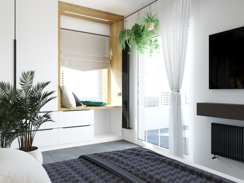 современная квартира "Белый квадрат"