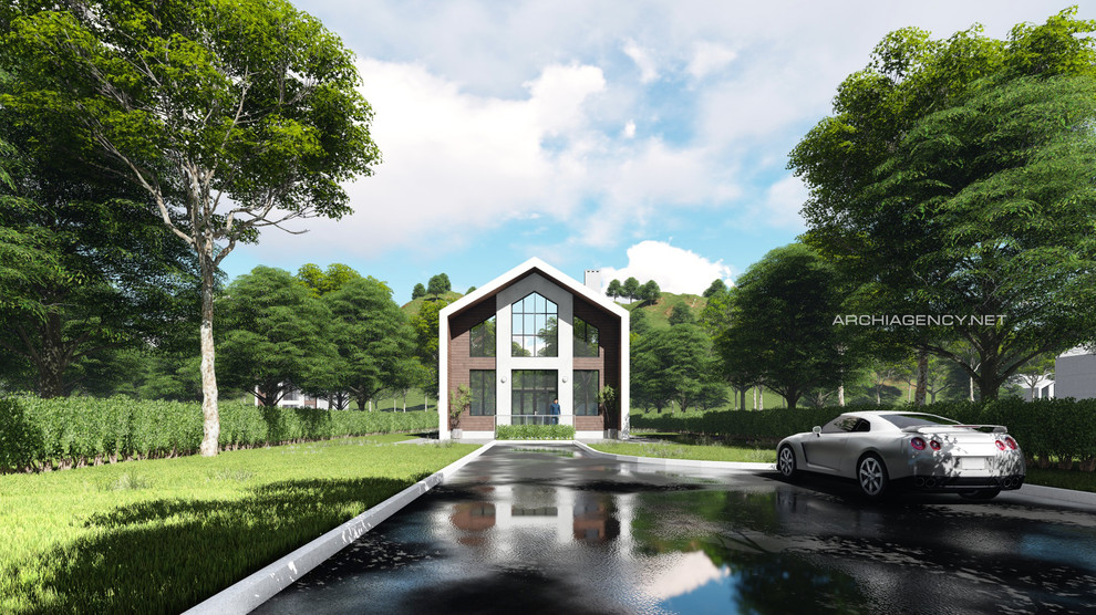 Современный загородный коттедж