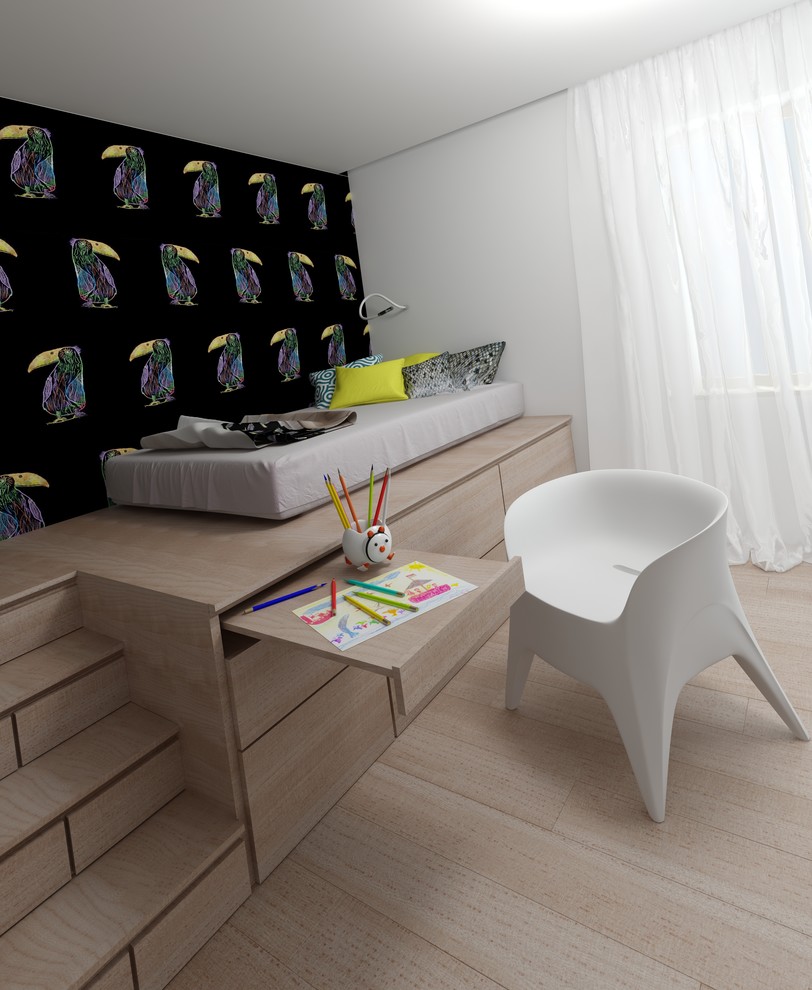 Обложка проекта: Детские обои по рисунку тукана.