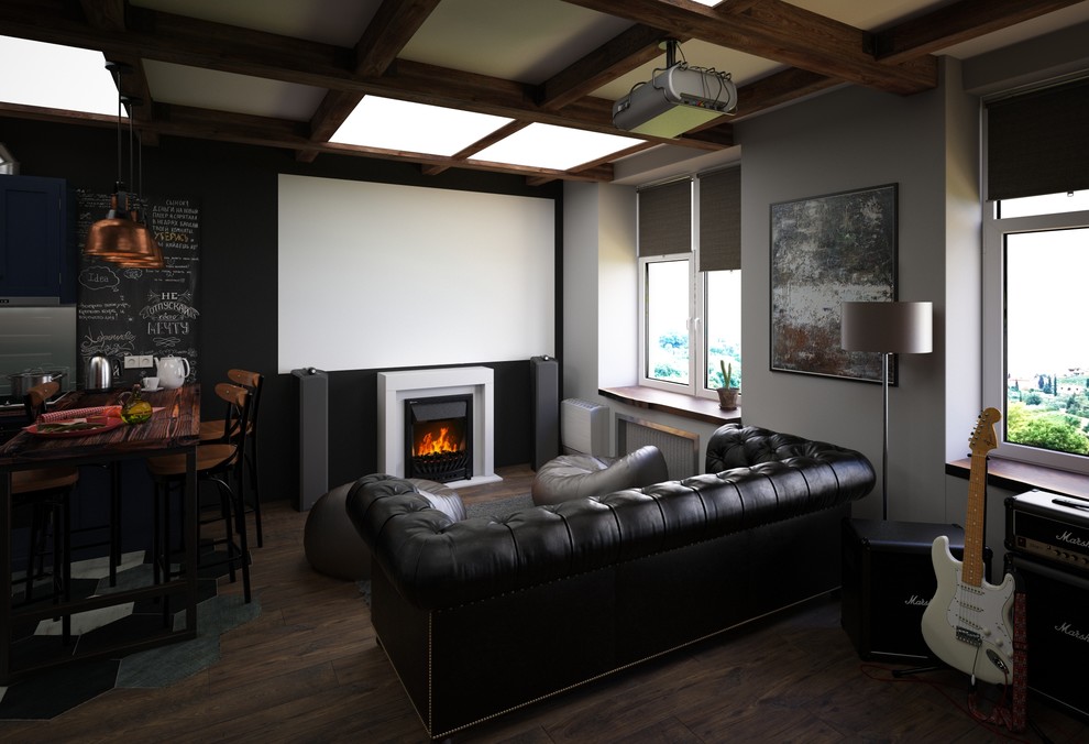 Обложка проекта: Проект двухэтажной квартиры в индустриальном стиле в ЖК АРТ, Москва.