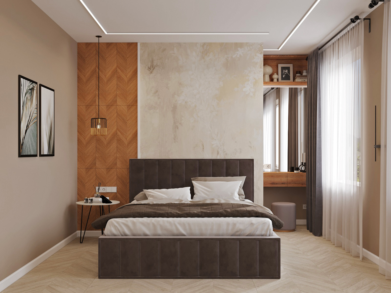 Спальня с гардеробной (2х комнатная квартира)