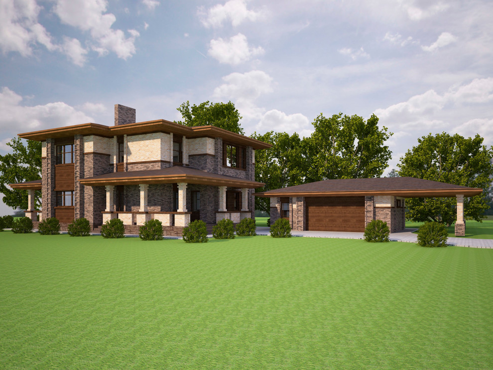 Жилой дом в стиле Френка Ллойда Райта