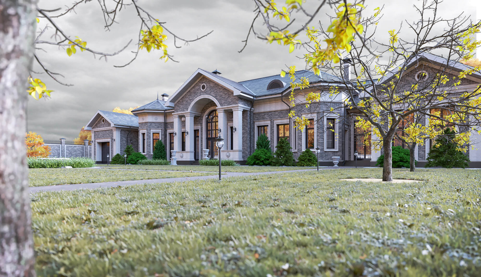 Архитектурный проект одноэтажного жилого дома площадью 400 кв.м.