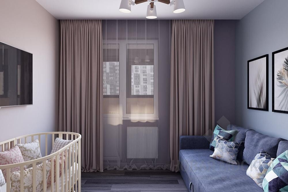 Дизайн-проект двухкомнатной квартиры 58 кв.м в ЖК «Лучи»