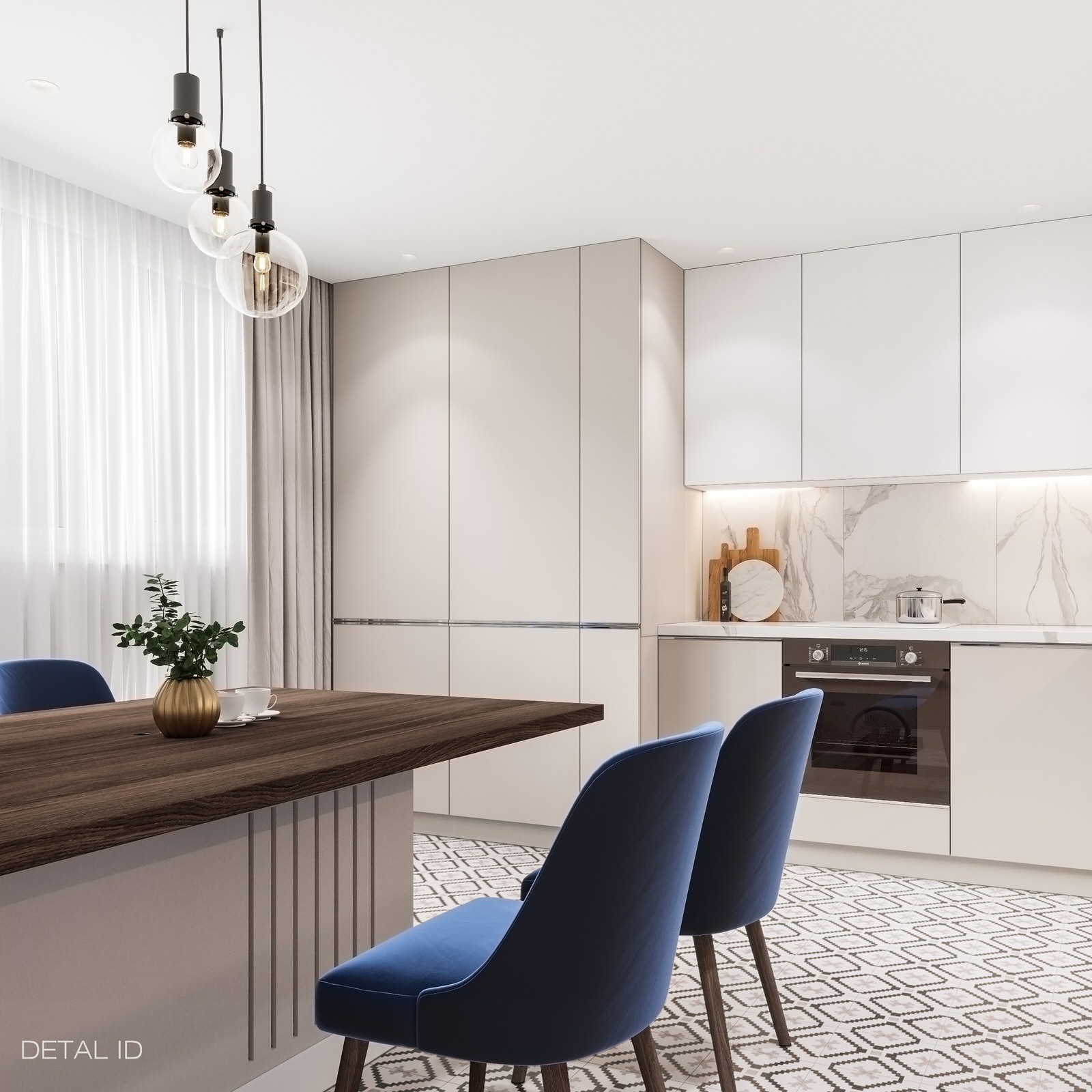 Обложка проекта: Дизайн квартиры ЖК Акварель, 56 кв.м