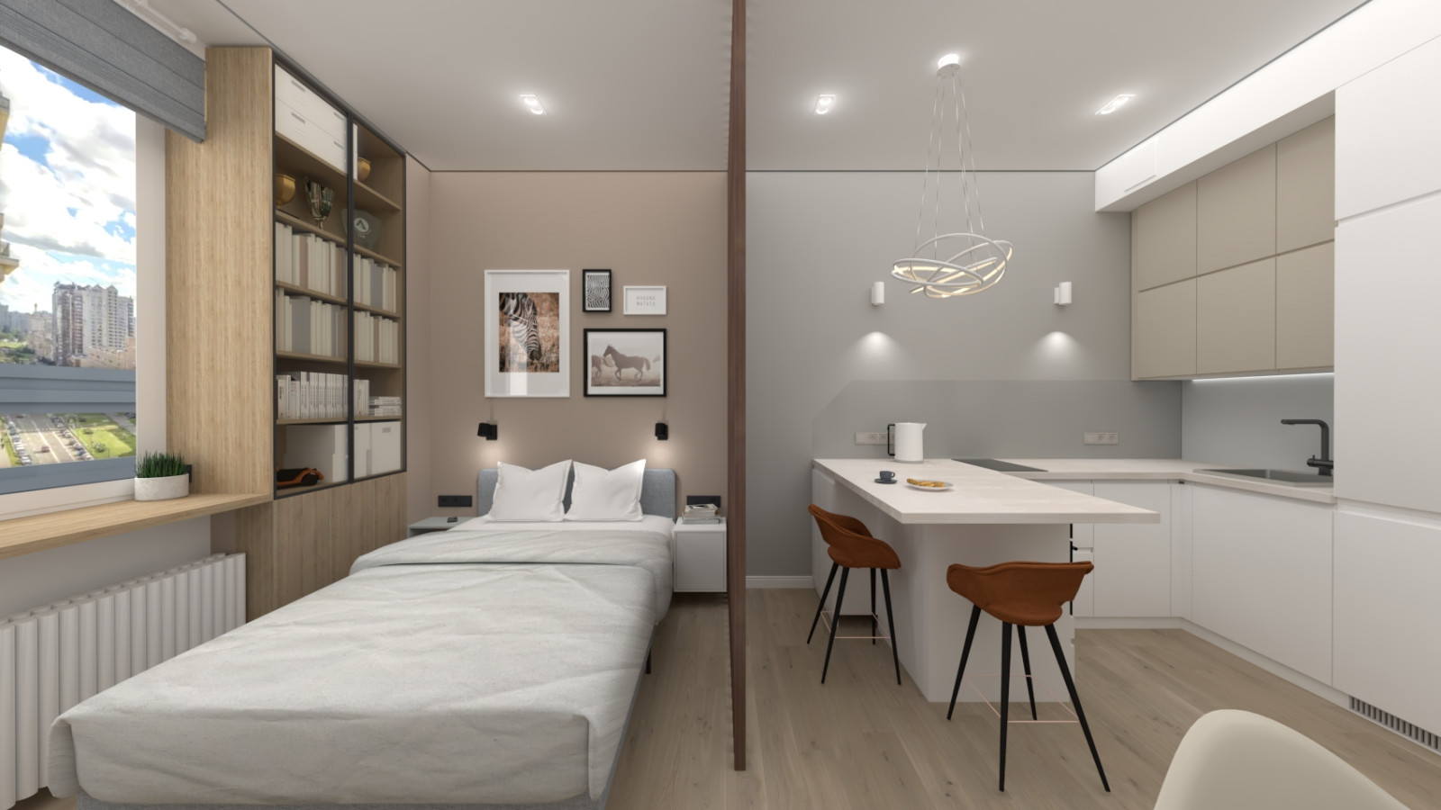 Обложка проекта: Квартира-студия 28 кв.м для студента