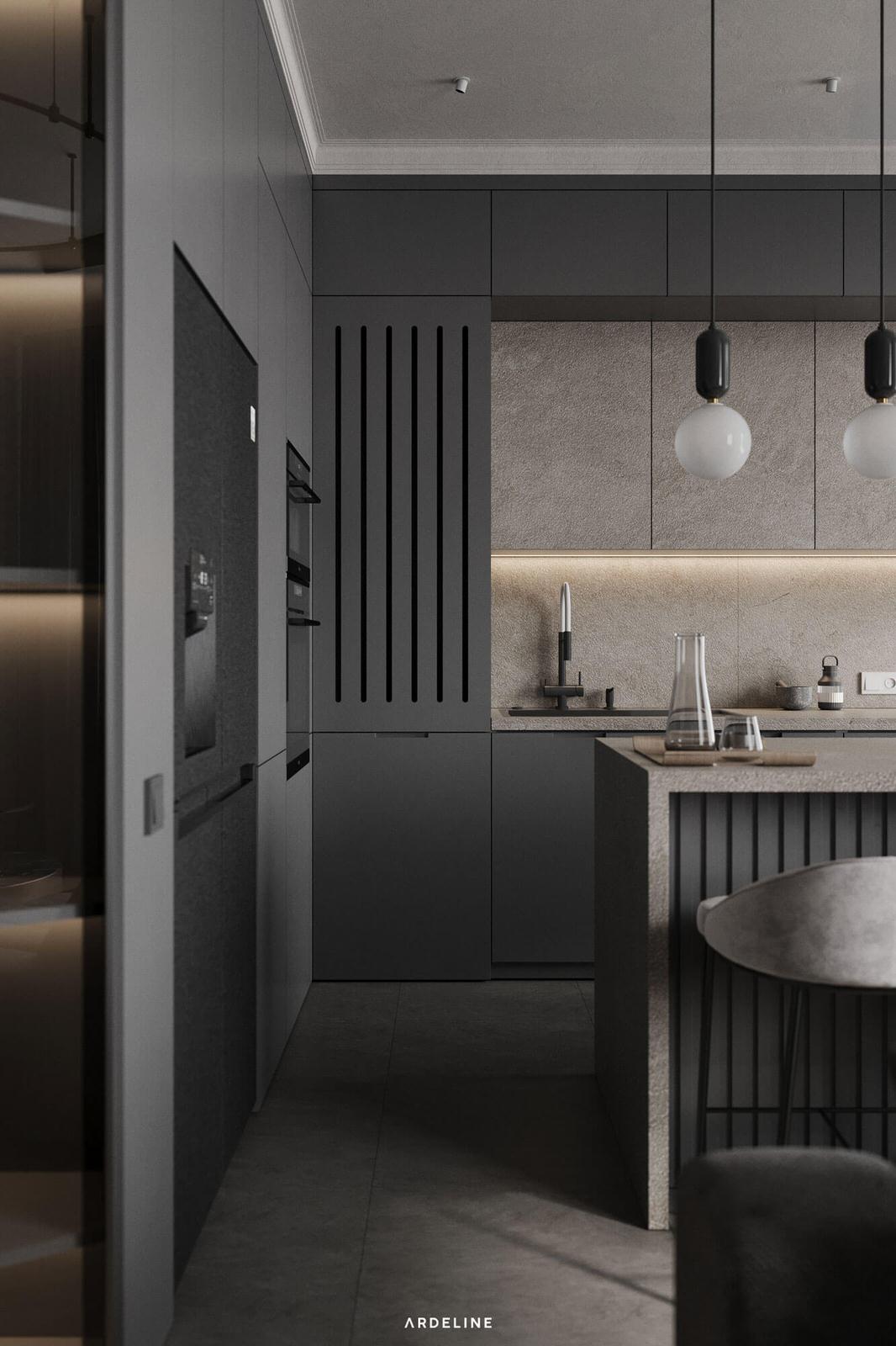 Дизайн квартиры в минималистичных серых тонах