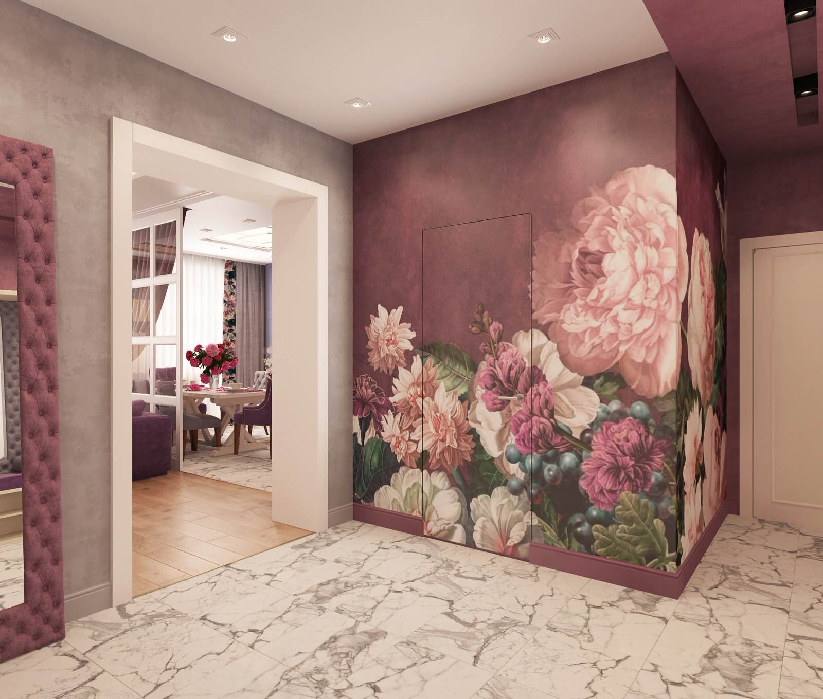 Эклектичный интерьер в ЖК Петровский, 100 кв. м. (г. Новосибирск)