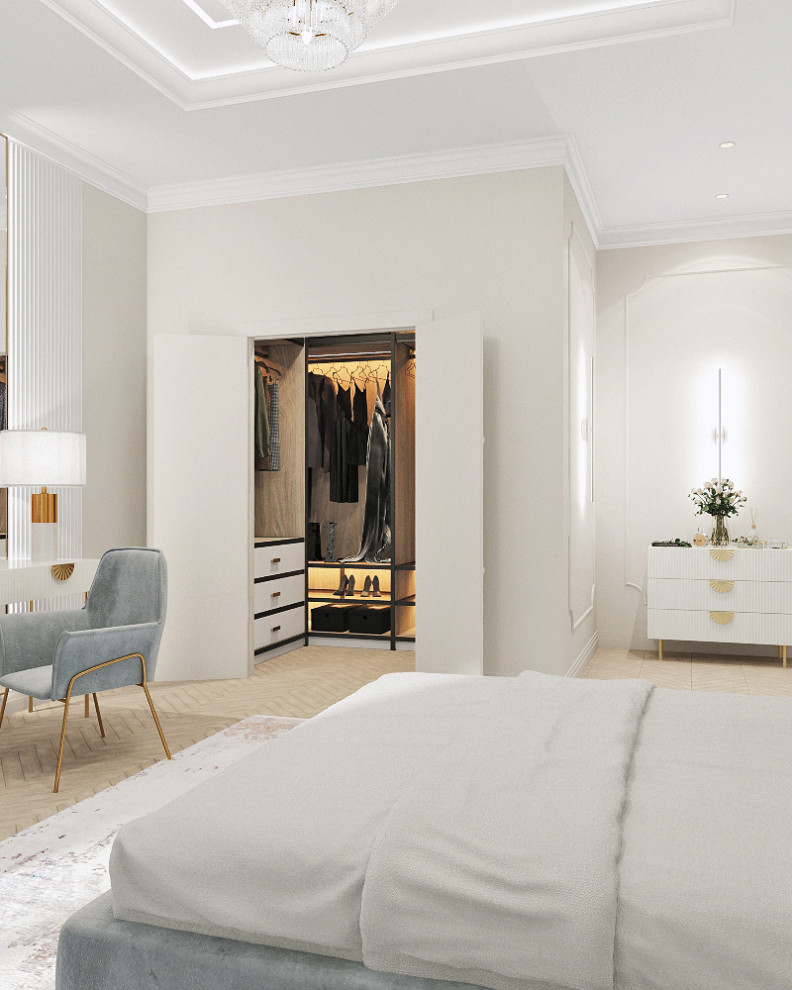 Двухэтажный дом в современной классике