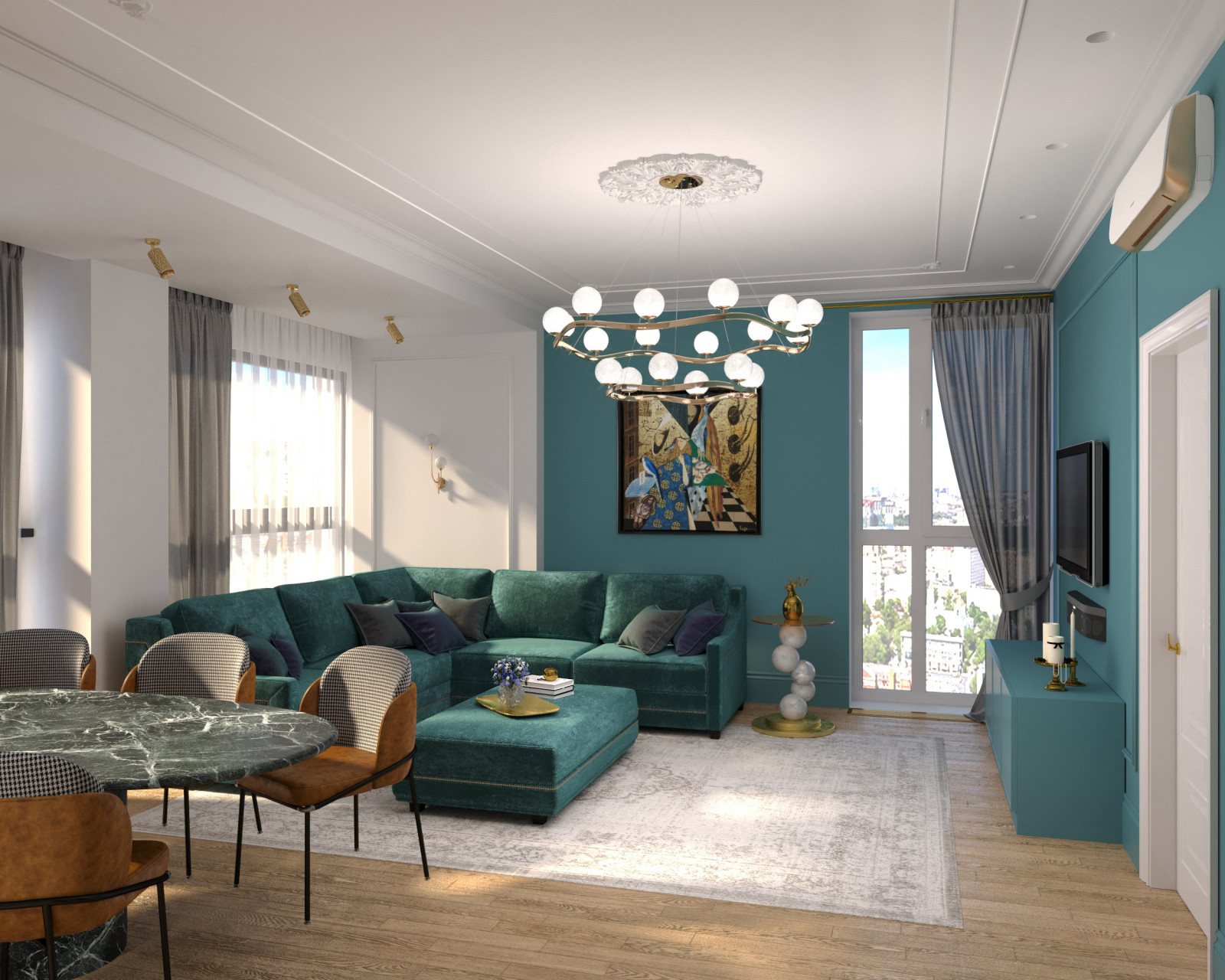 Обложка проекта: Трёхкомнатная квартира  101 м.кв.