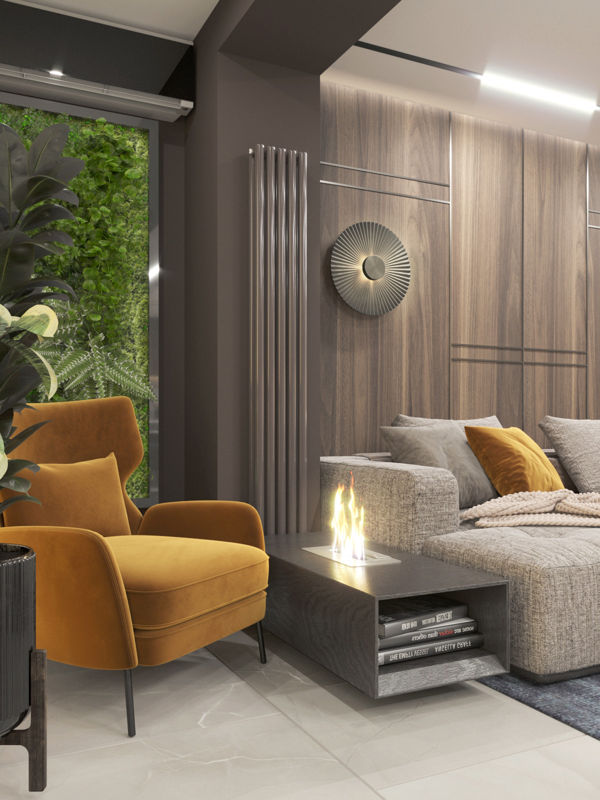 Контрастный дизайн в проекте квартиры в ЖК Культура