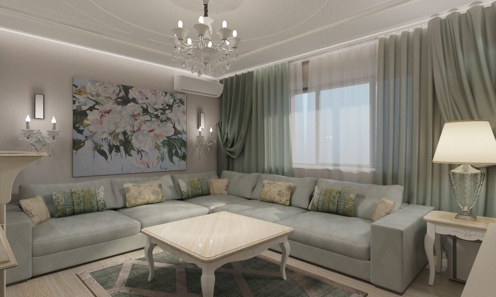 Интерьер коттеджа.  Современная классика.