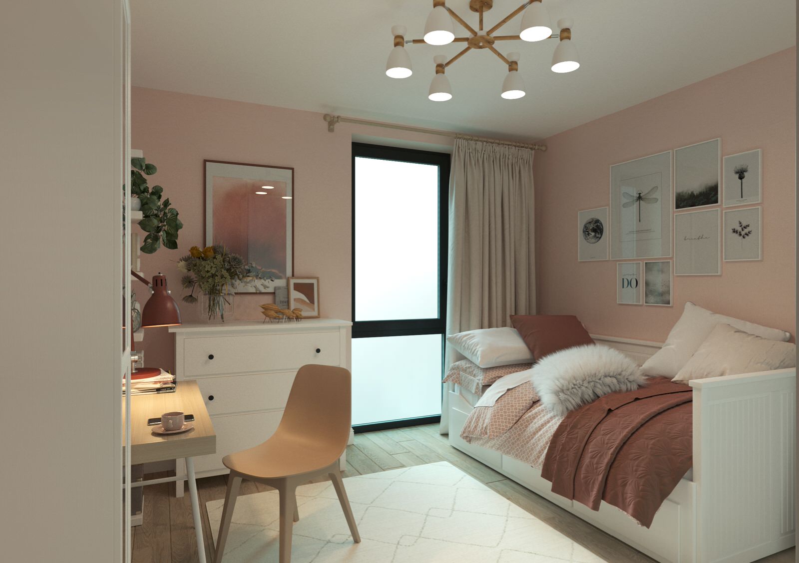 Обложка проекта: Двухкомнатная квартира 72 кв.м. Дюссельдорф, Германия