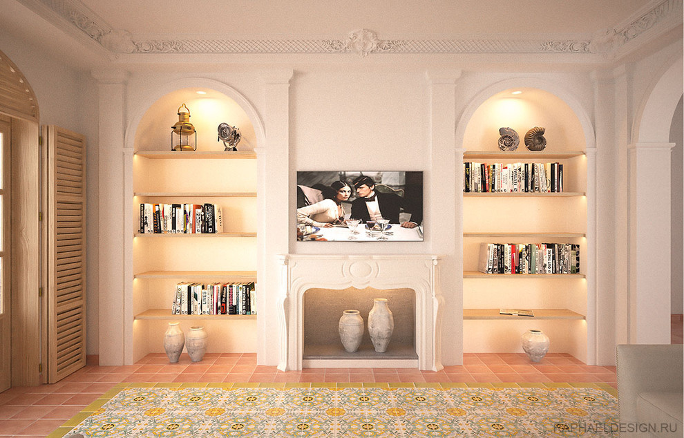 Дизайн интерьера гостинной в средиземноморском стиле