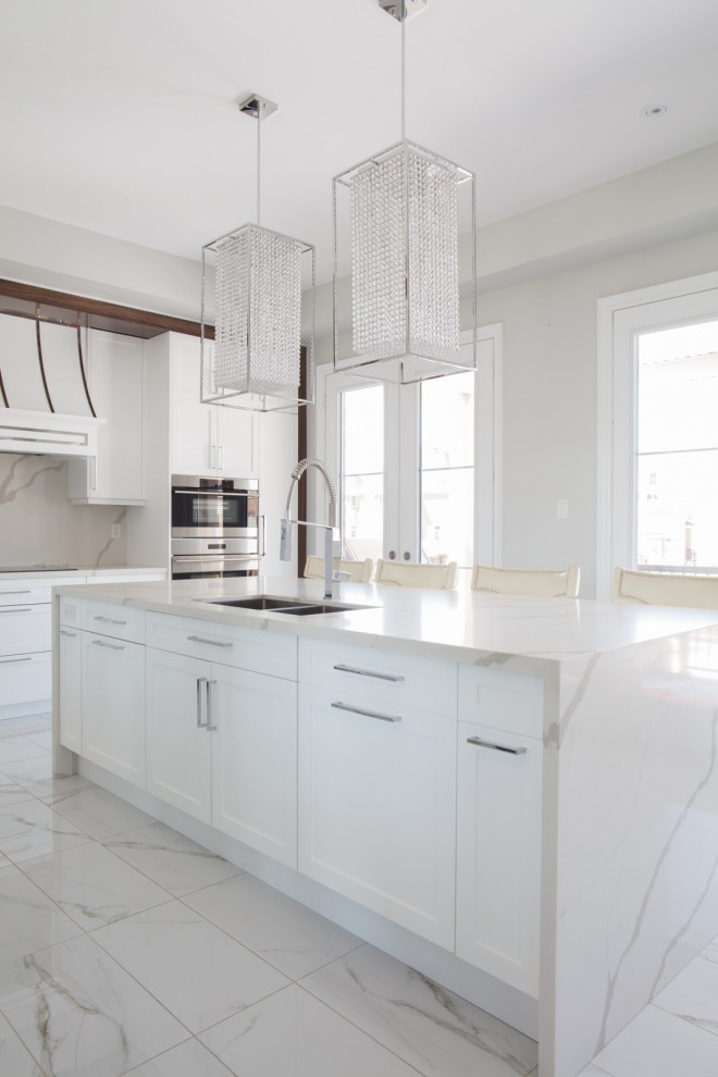 Кухня МДФ белая эмаль Сочи