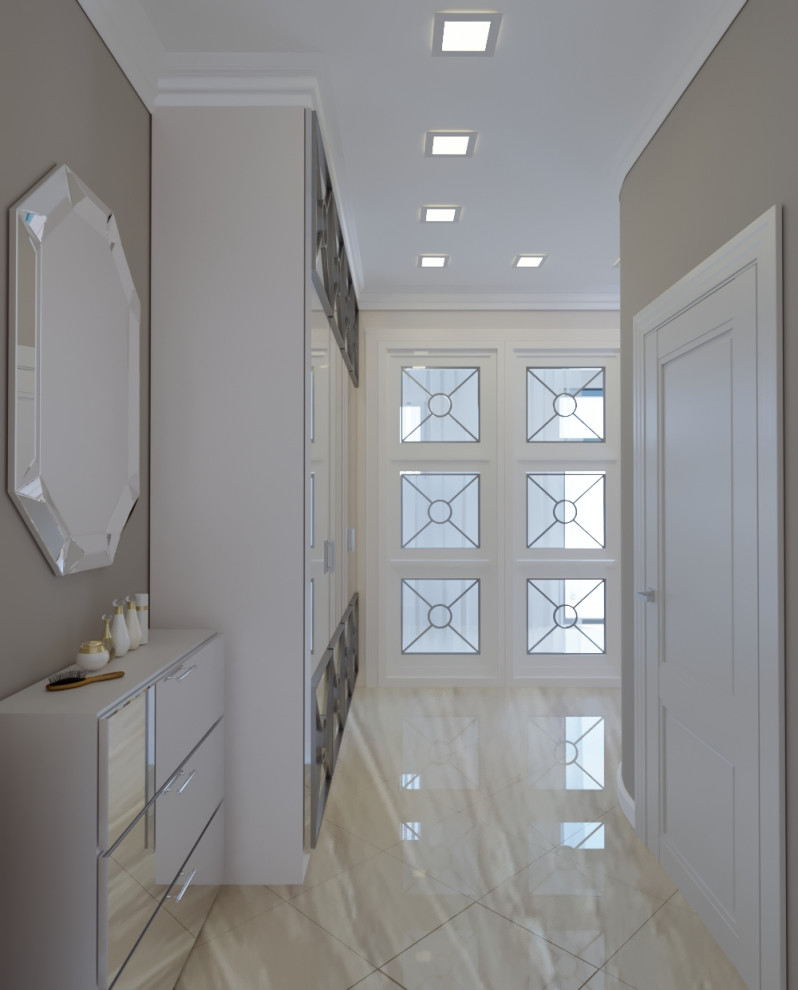 Обложка проекта: Белая неоклассика с оттенком морской волны