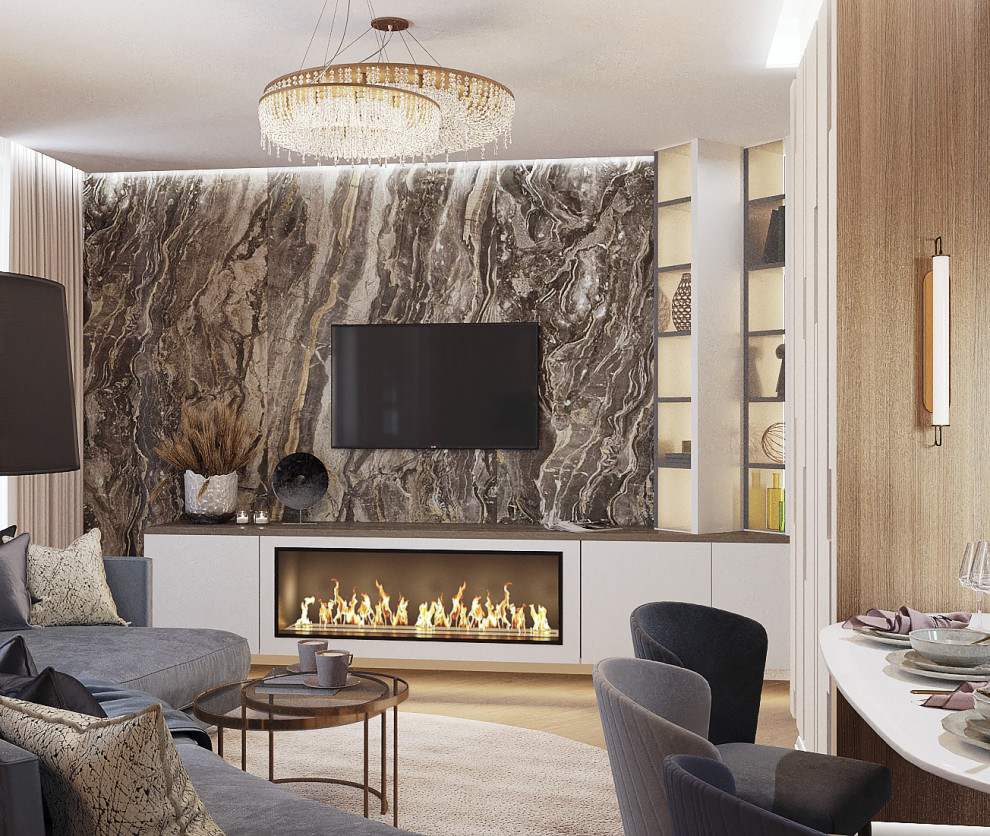 Обложка проекта: Стильная квартира с элементами современной классики