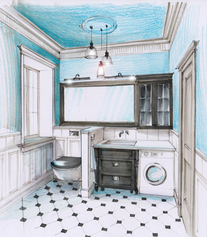 гостевой санузел на 1-м этаже