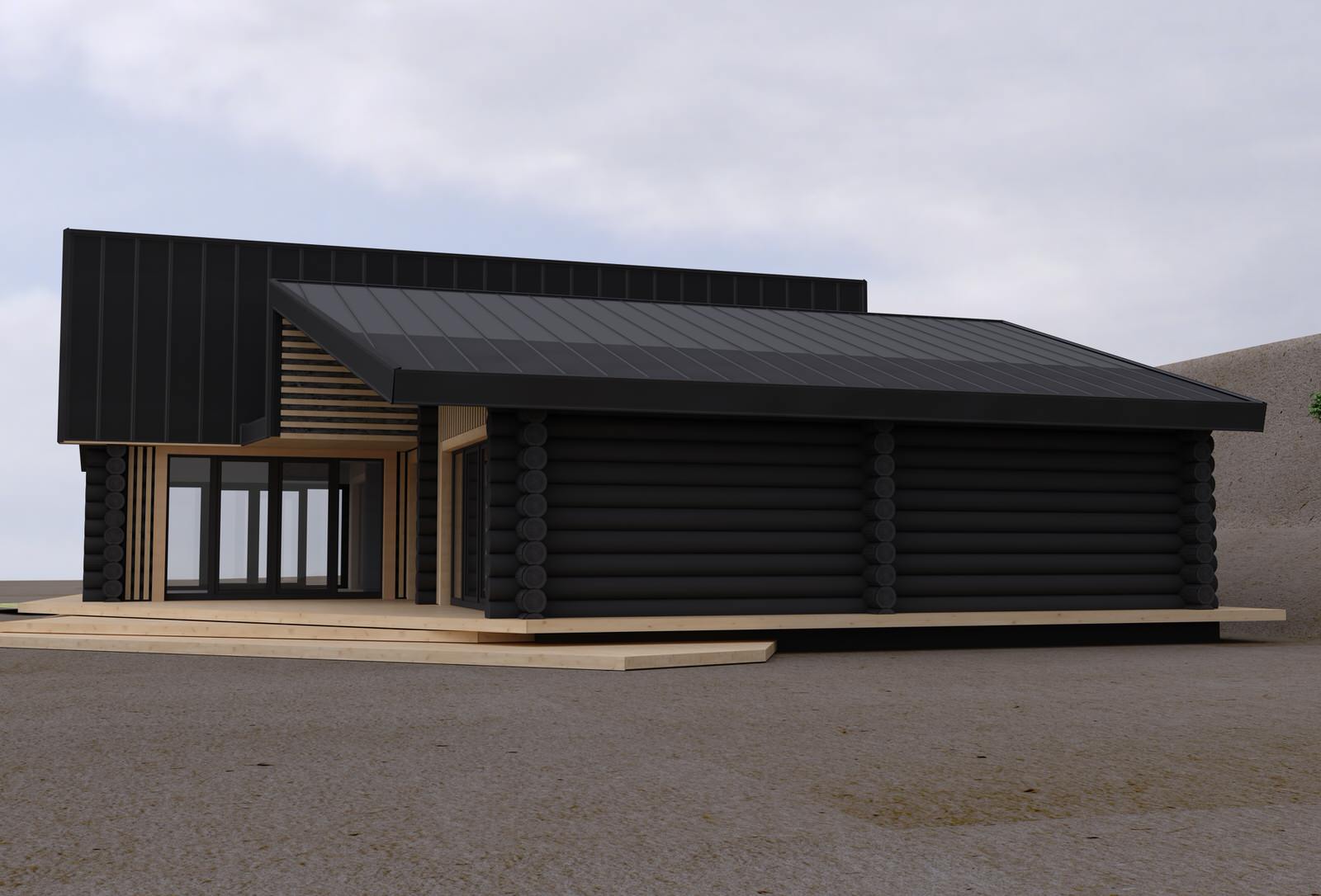 Банный комплекс на берегу залива