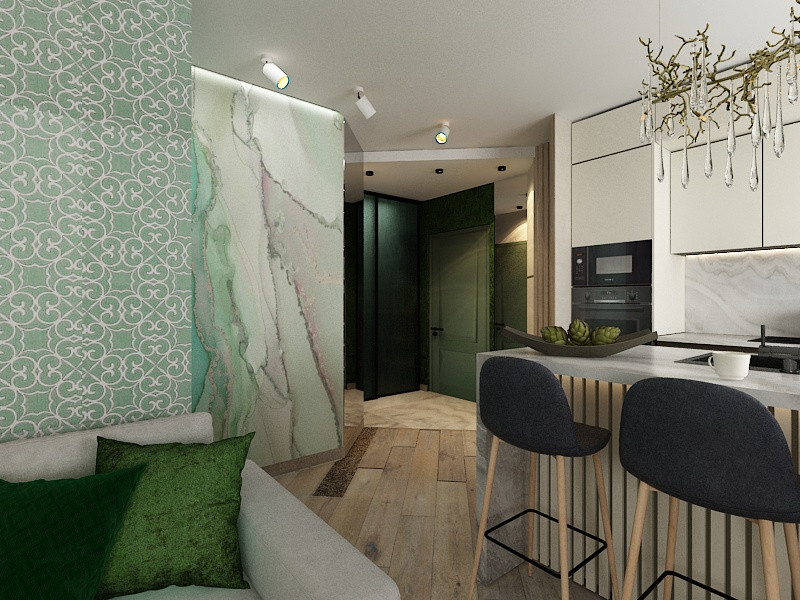 Квартира изумрудная