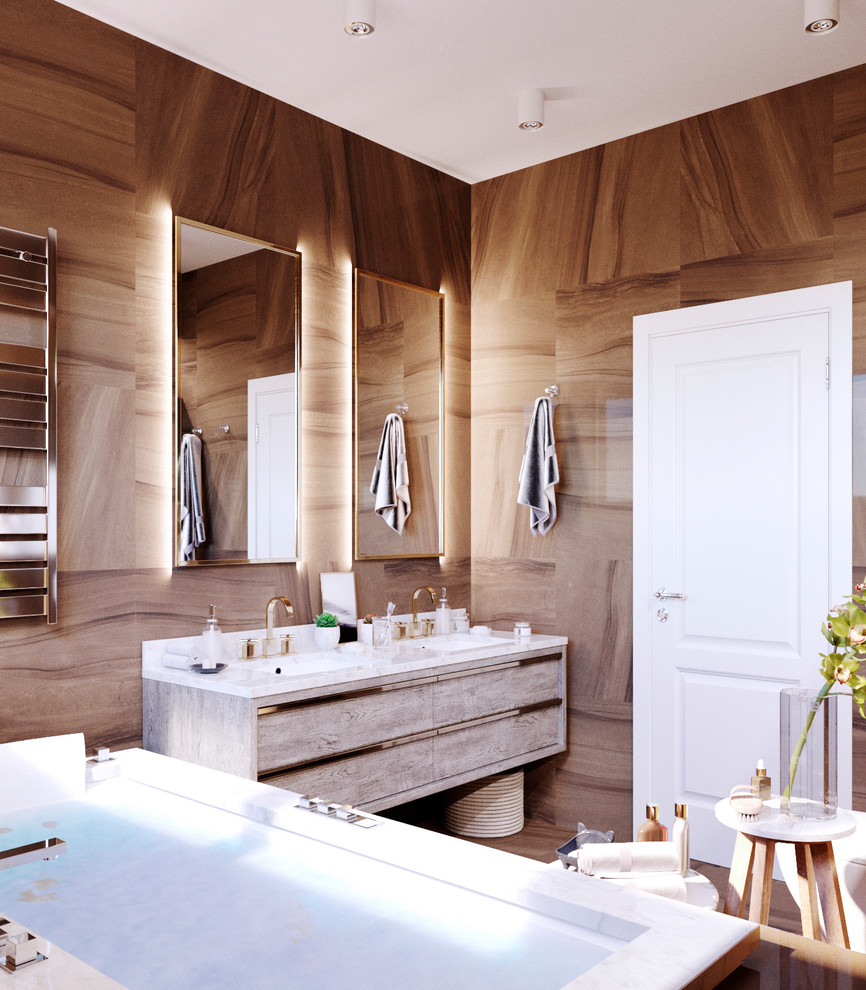 Дизайн Ванной в частном доме