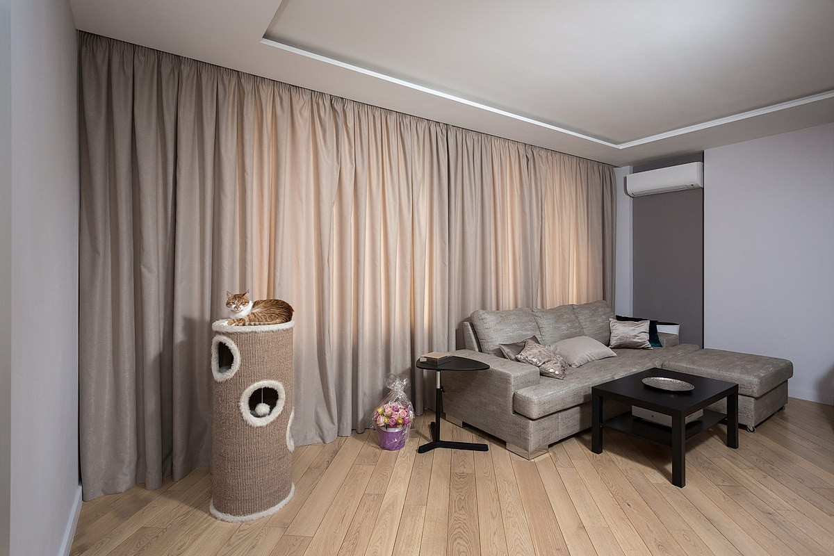 Шторы в интерьере 2х комнатной квартиры