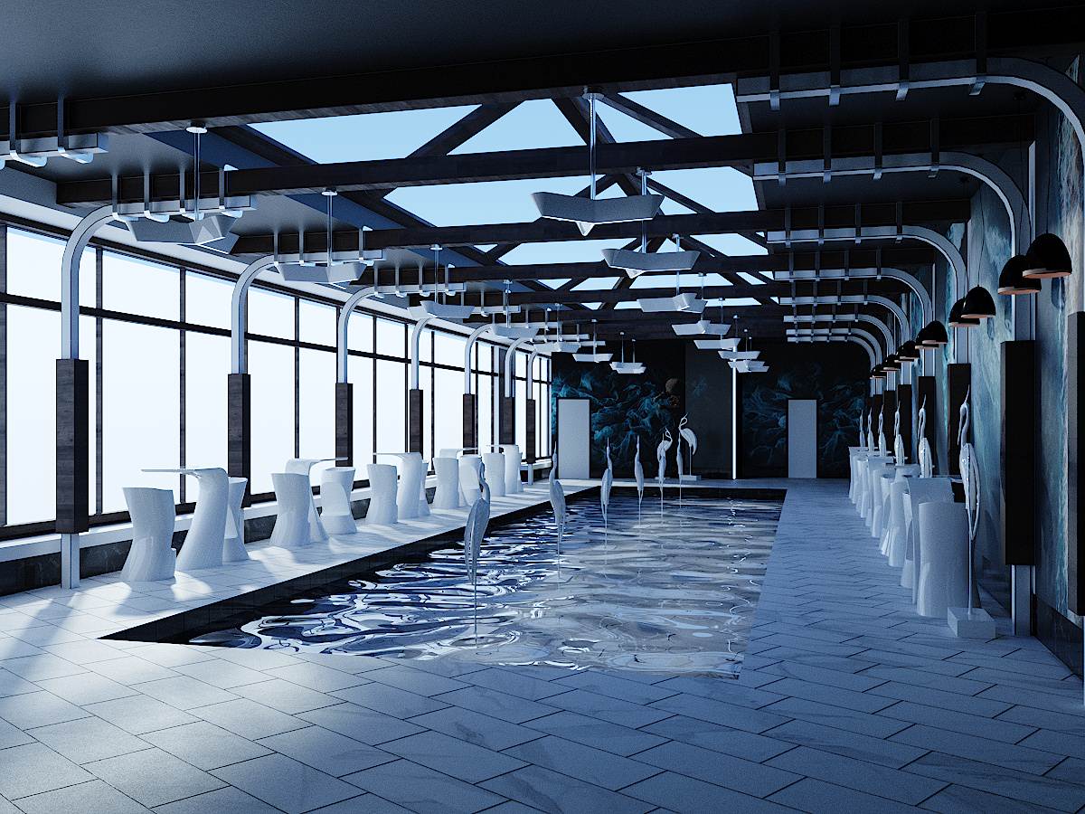 Дизайн проект интерьера бассейна