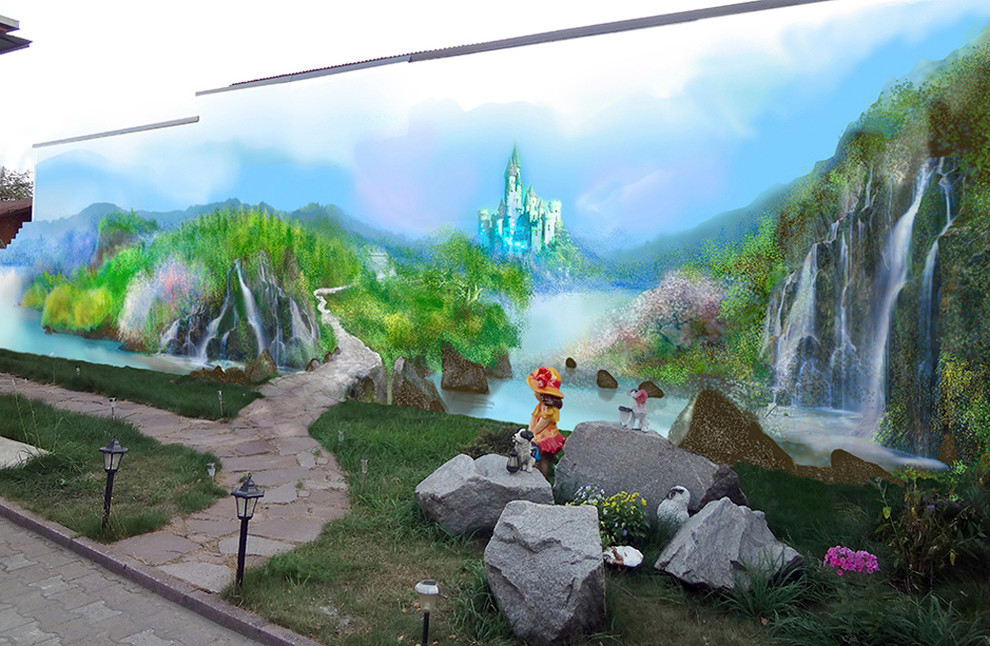 Обложка проекта: Роспись стены в ландшафтном дизайне