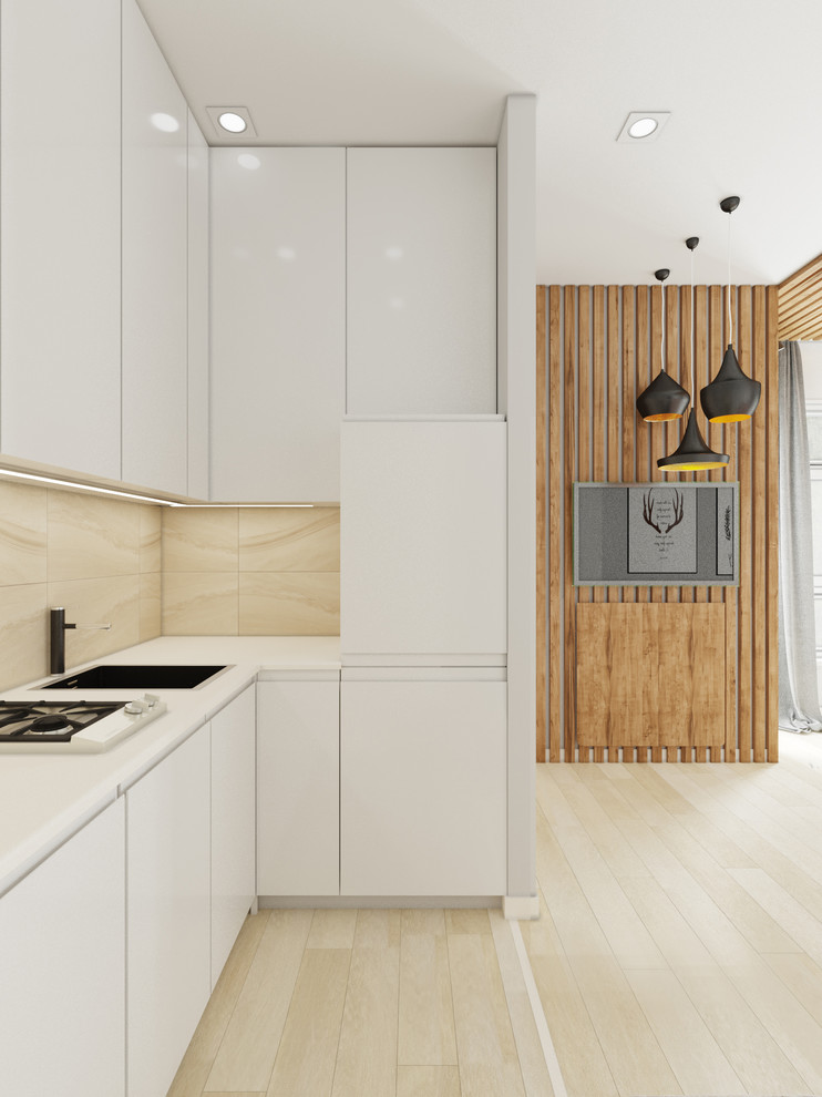 кухня в студии трансформер