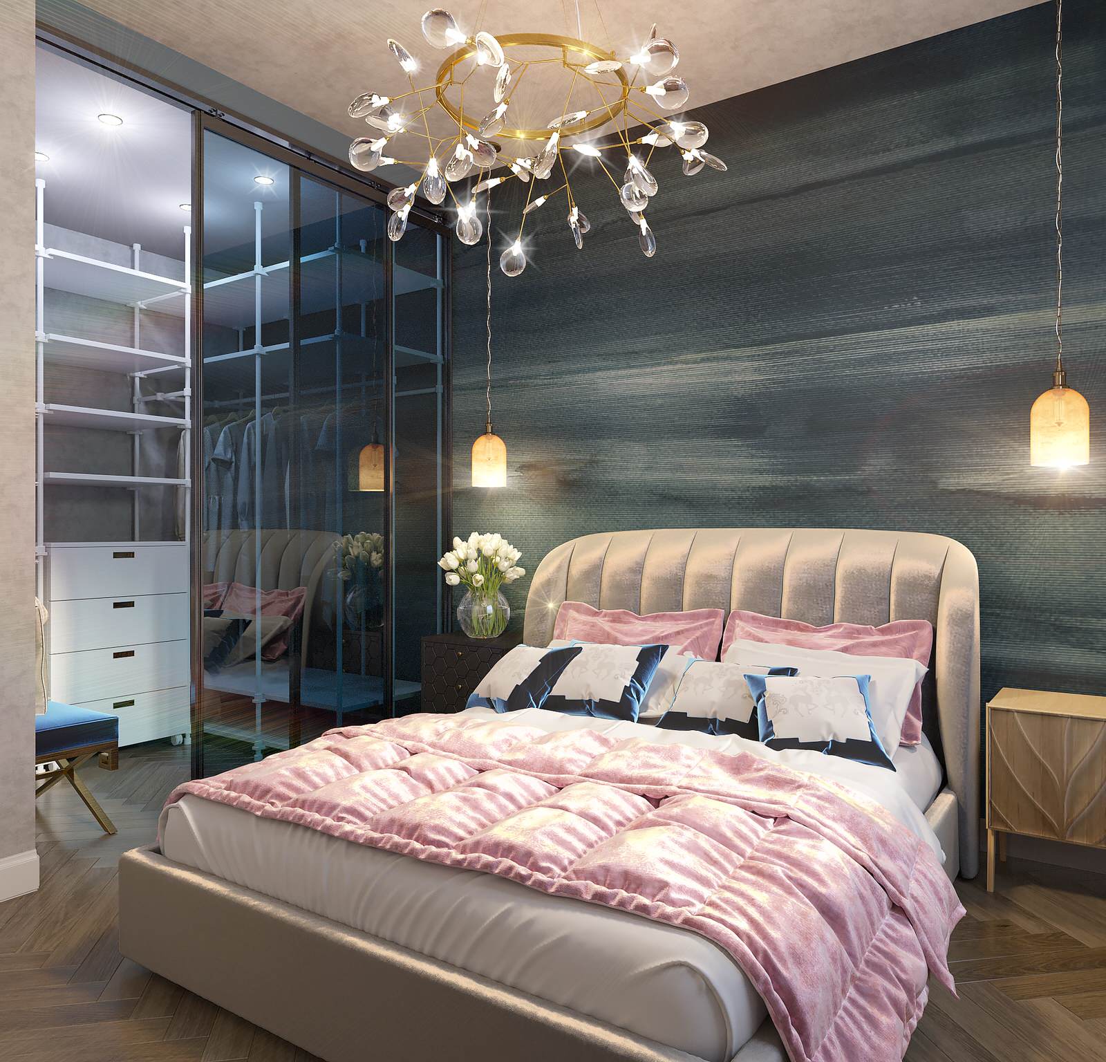 Interior design of a residential flat in The housing complex "Dynasty" at Moscow
