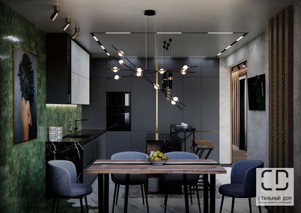 Обложка проекта: Дизайн-проект квартиры со свободной планировкой в ЖК "Green Дом"