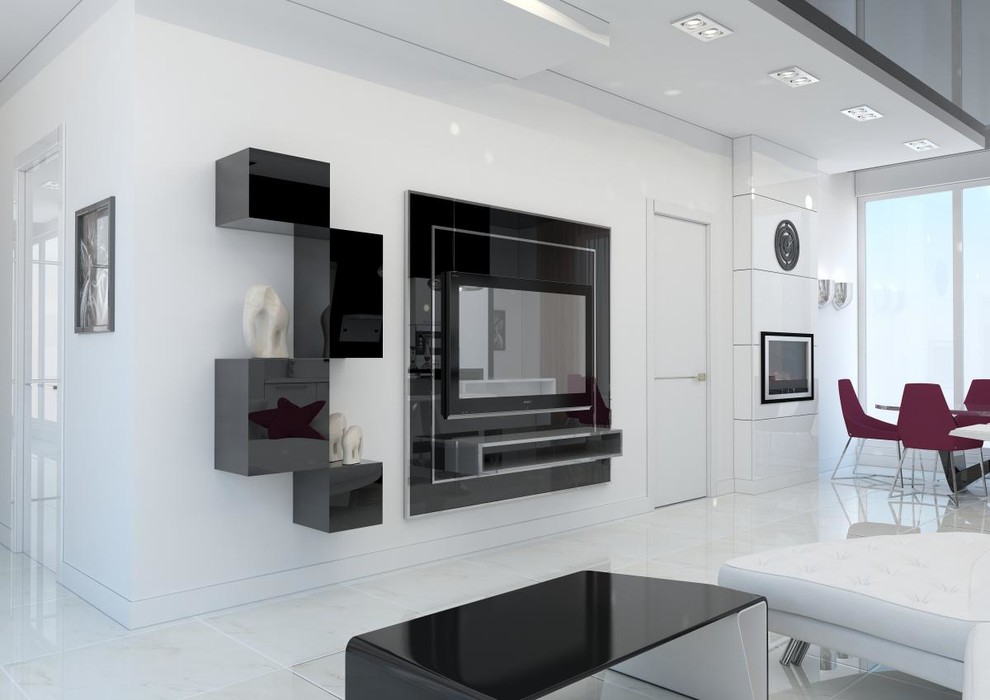 Двухкомнатная квартира в черно-белой гамме  г.Новороссийск