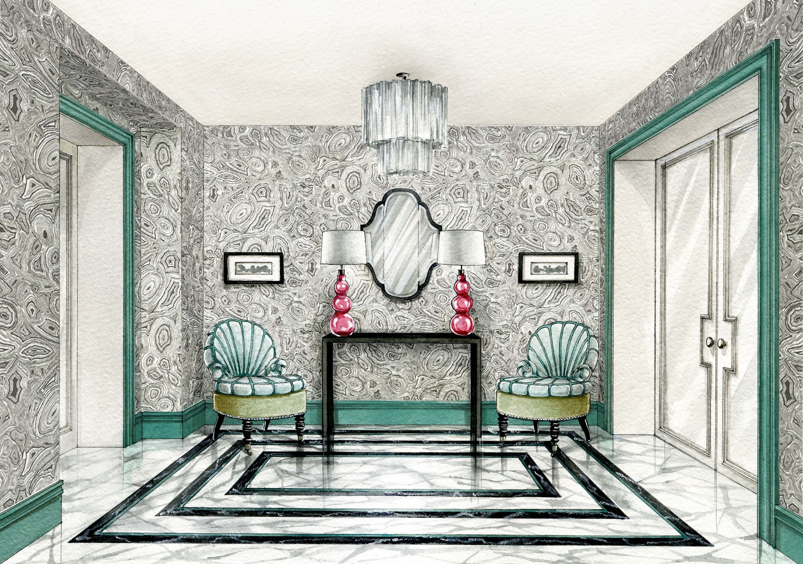 Эскизный проект для дизайн студии "AK INTERIORS"