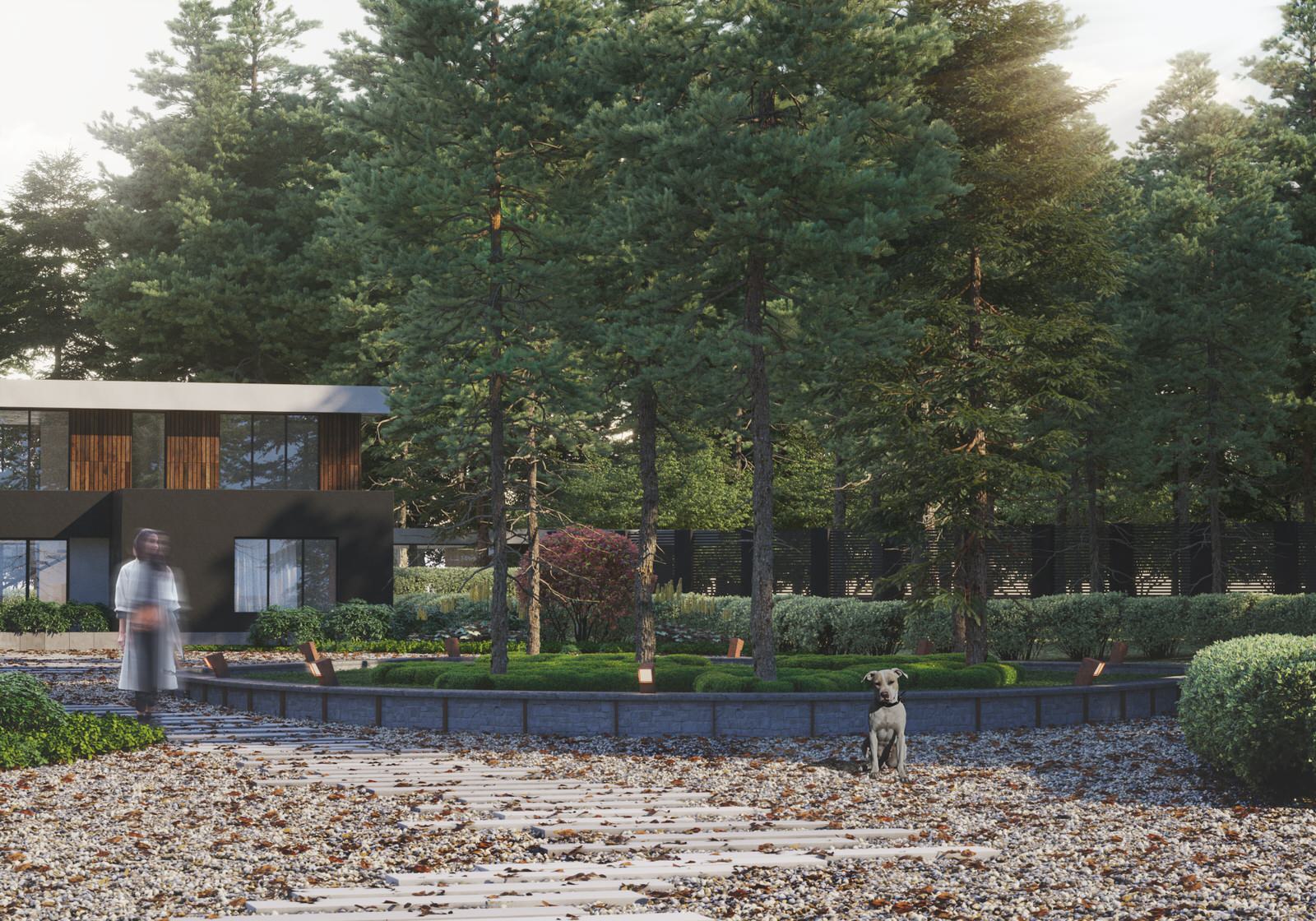 Обложка проекта: Проект дома и сада вокруг него, в КП Никологорское. М.О.