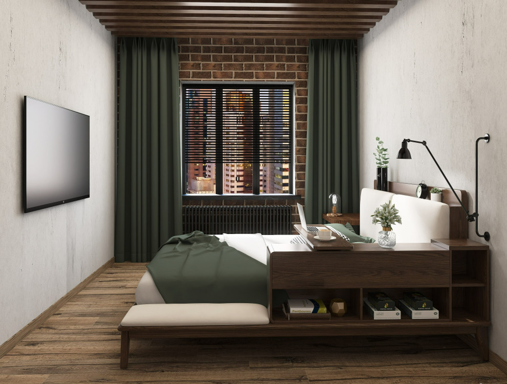 Квартира в стиле лофт с яркими акцентами