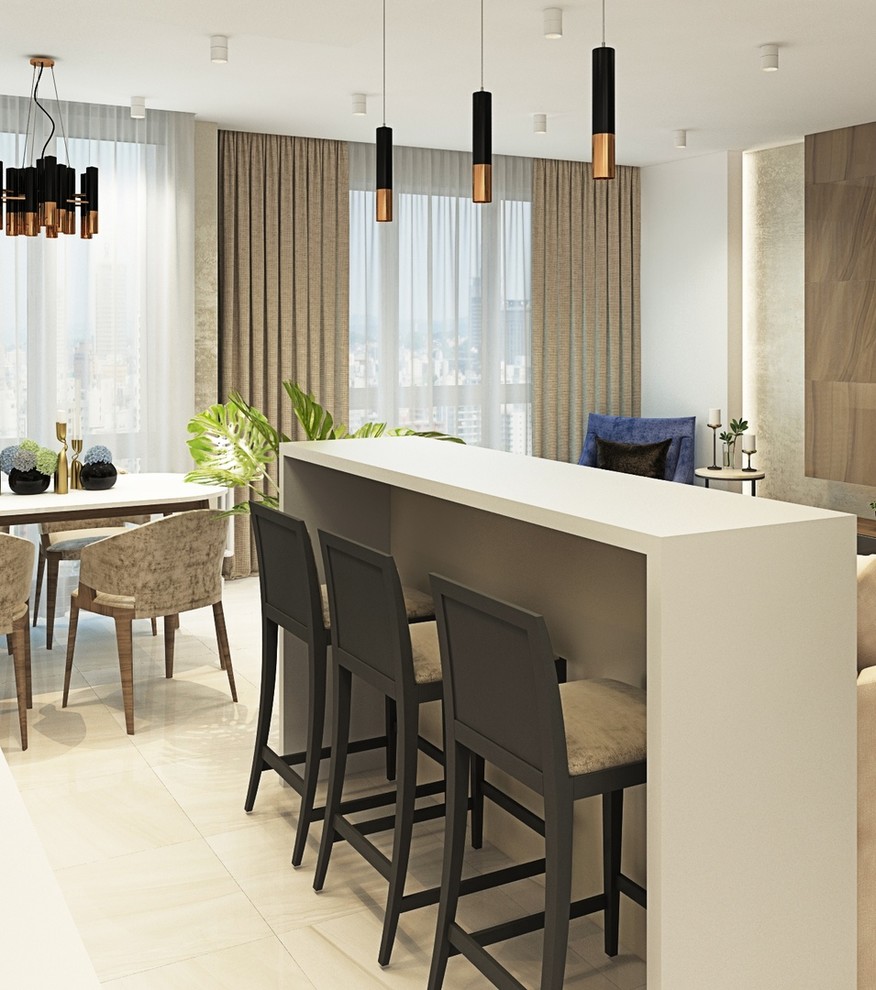 Дизайн - проект 3к. кв 96 м2 для молодой семьи в ЖК "Никольский"