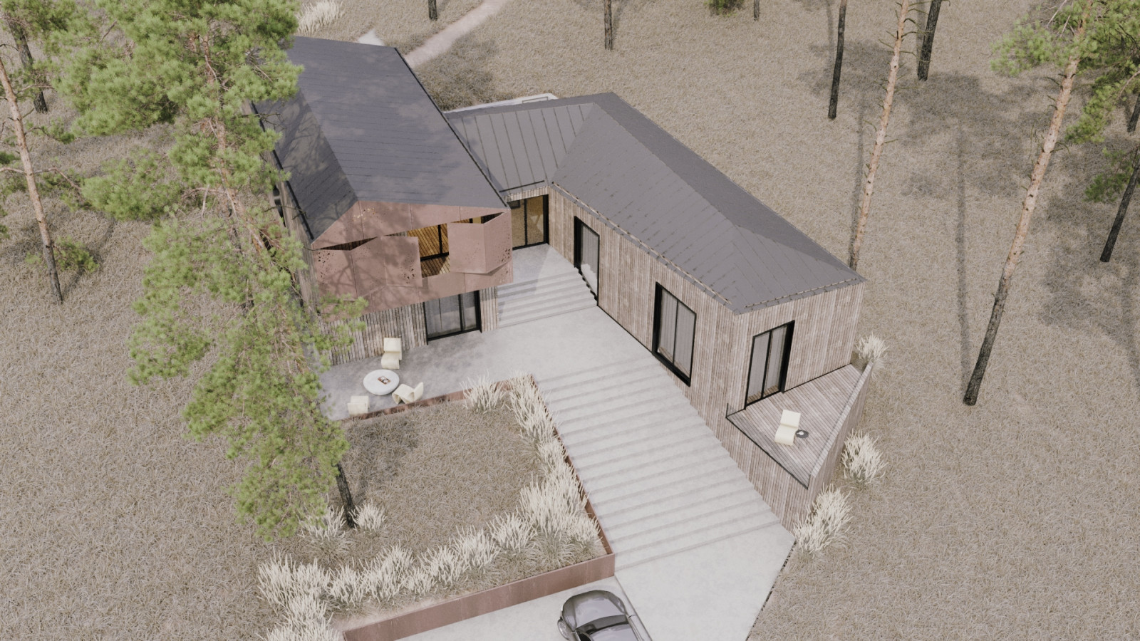 Дом на склоне