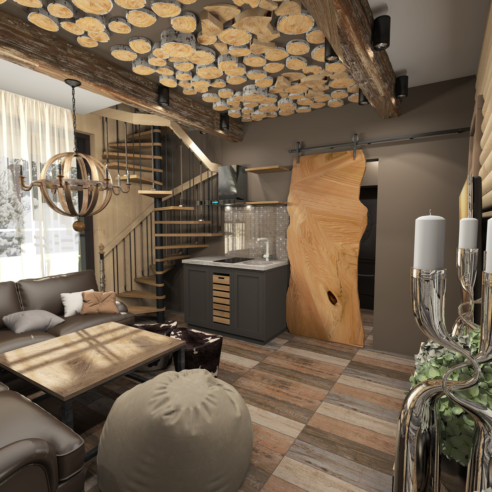 Интерьеры двухэтажной бани. Комната отдыха(вариант 2)