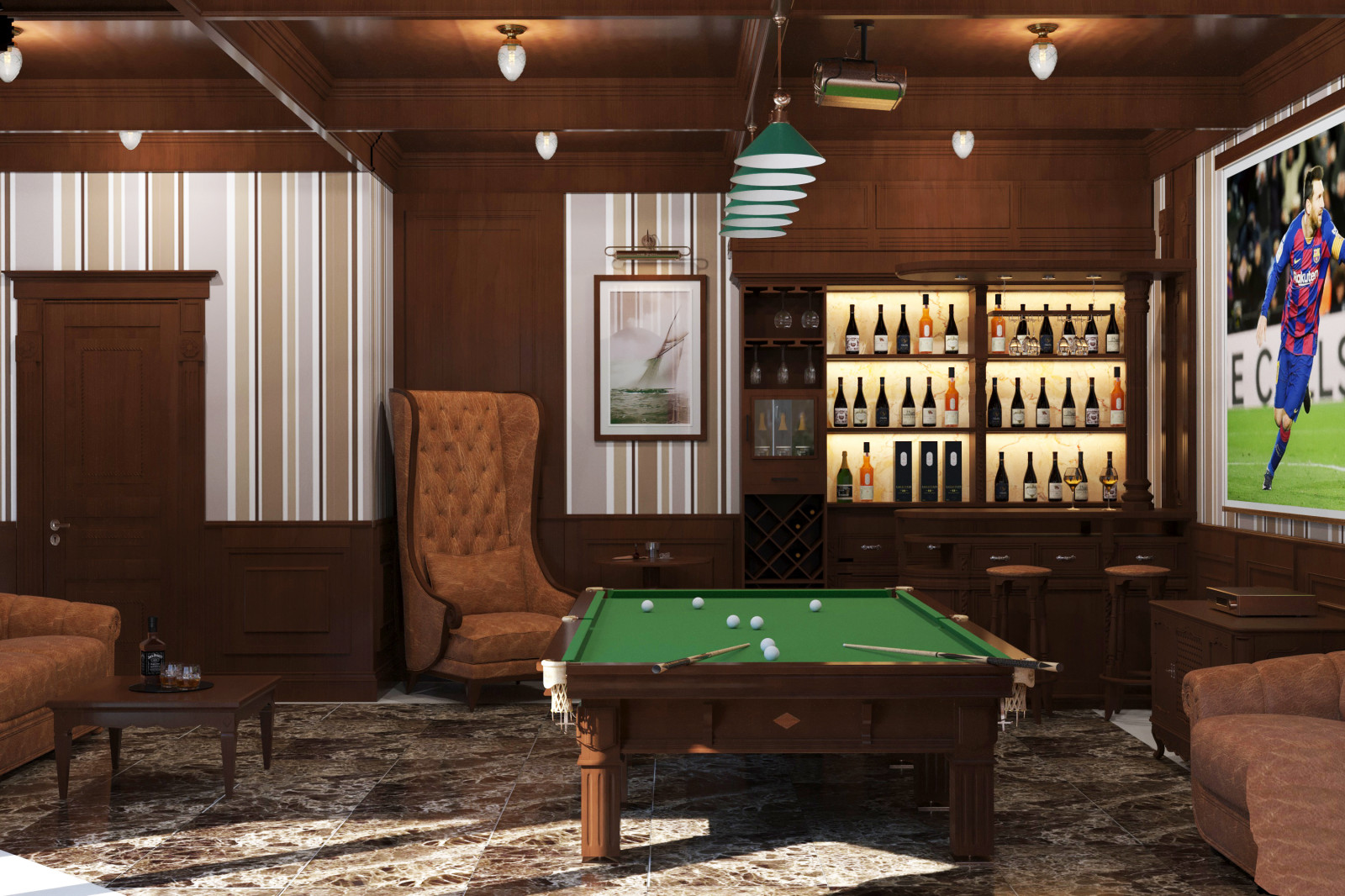 Мужская комната отдыха