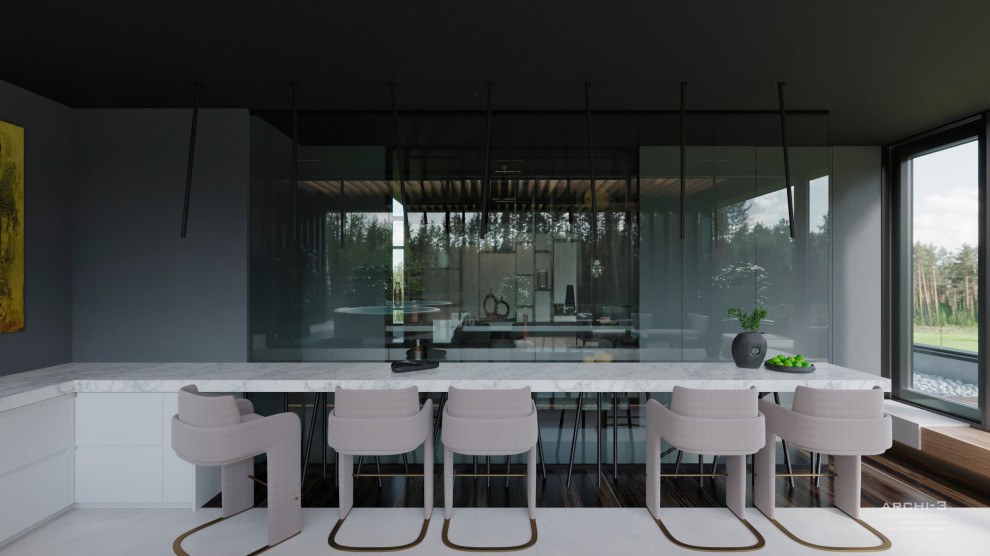 Интерьеры виллы под Тулой. Лаунж