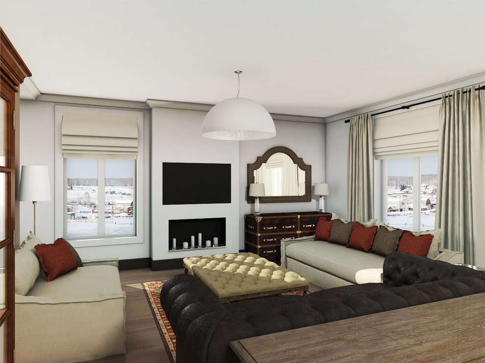 living room, lesnye polyany house