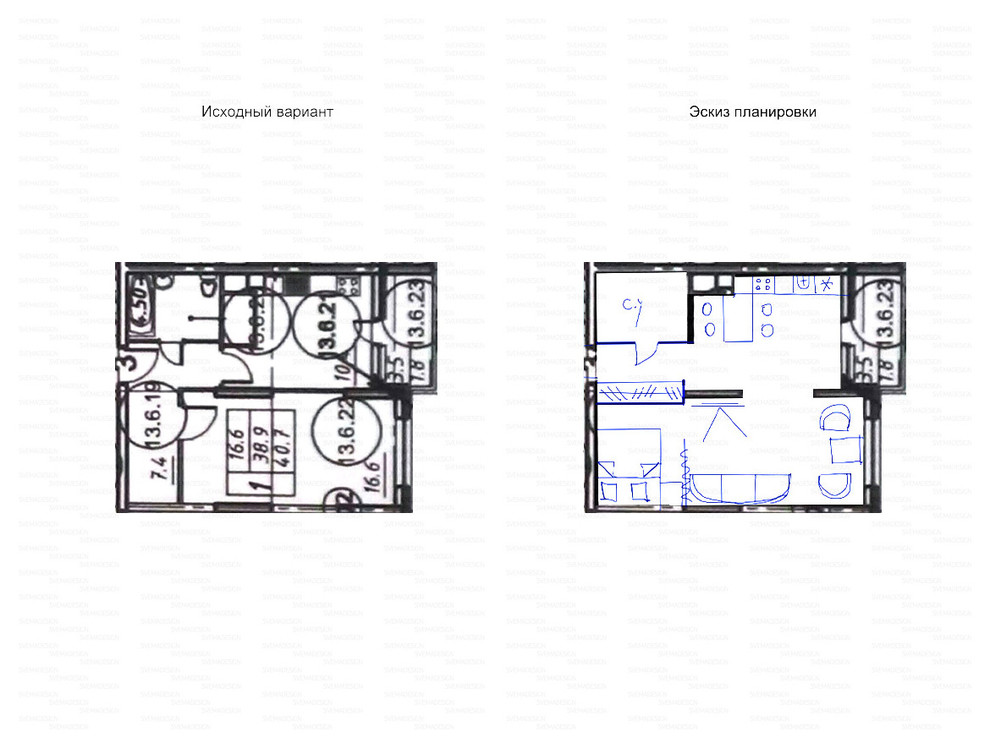 Идеи перепланировки для однокомнатных квартир
