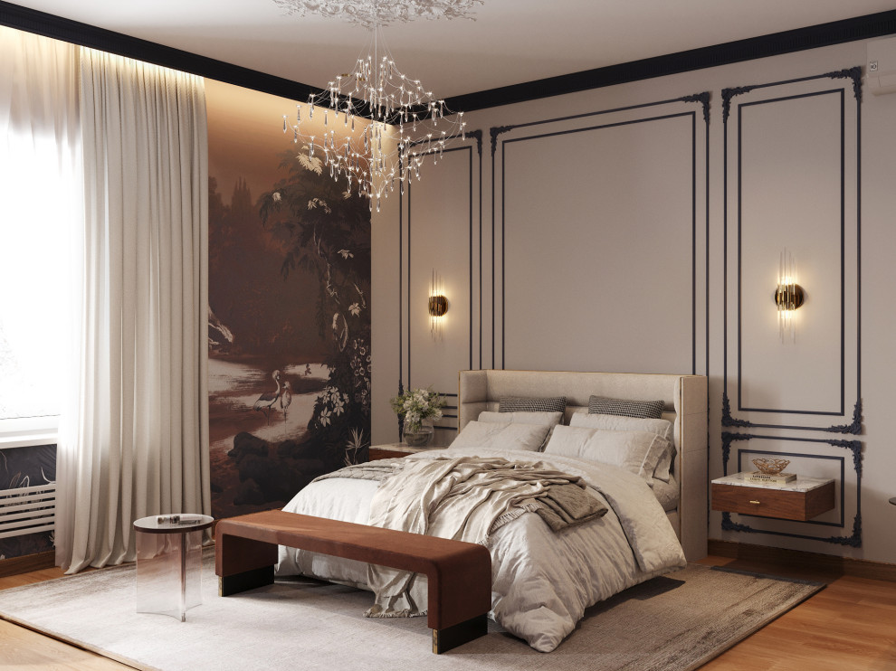 Спальня в загородном доме. Звенигород