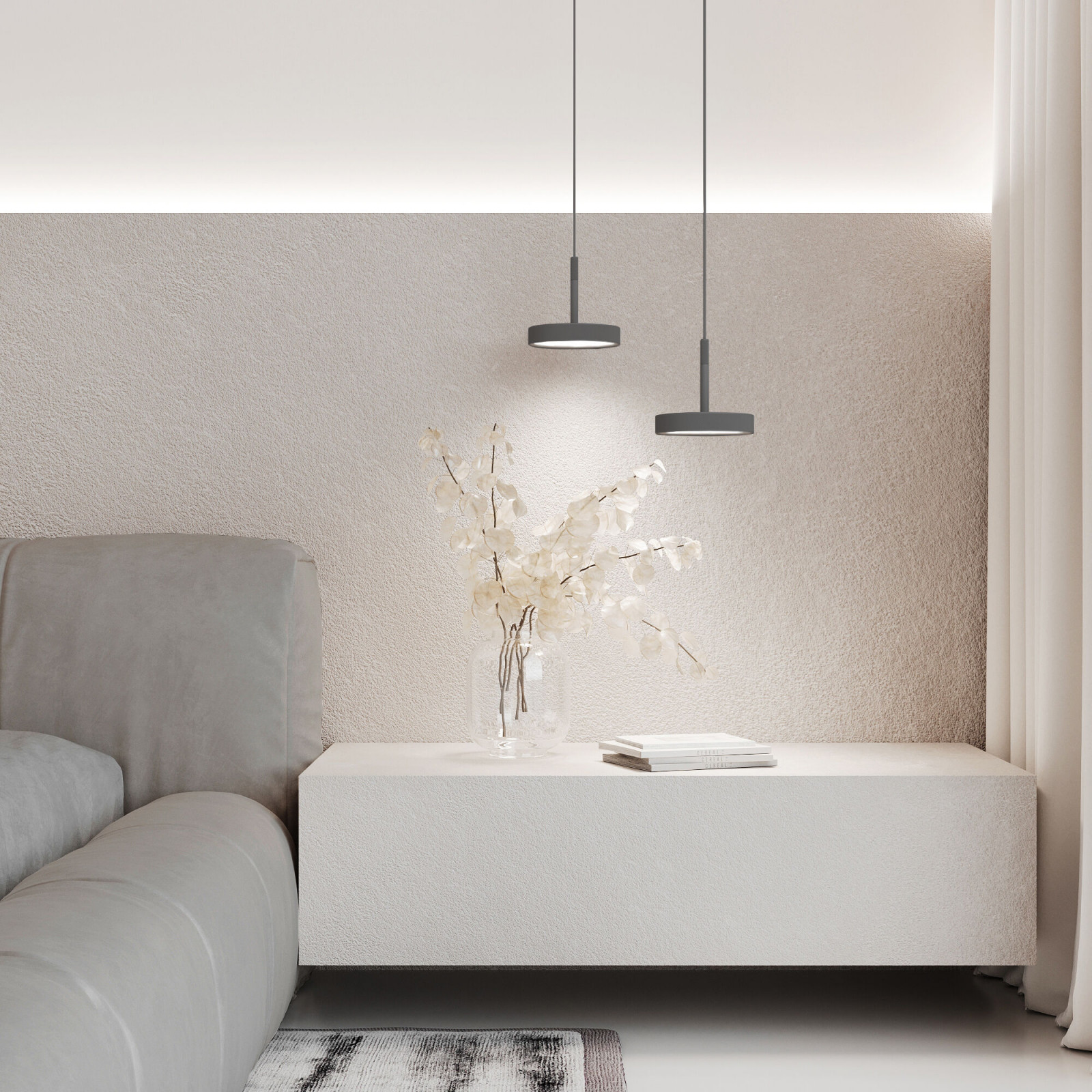 Подвесной светильник Plate 14W 4000K графит