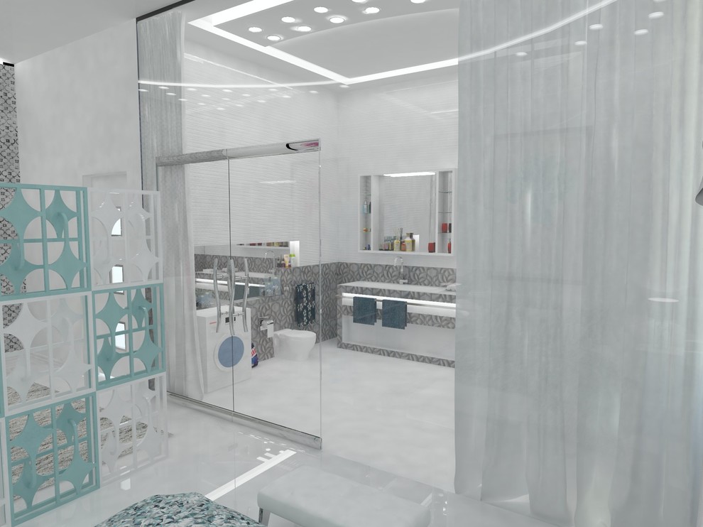 Обложка проекта: Спальня объединенная с санузлом