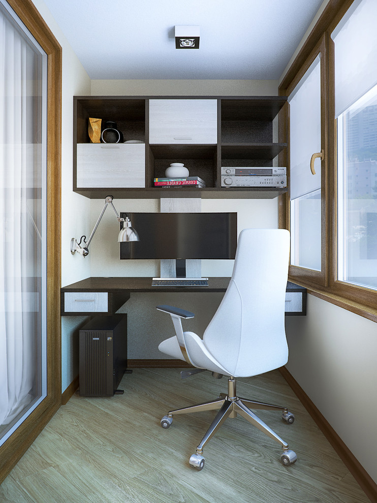 лоджия с рабочей зоной в квартире