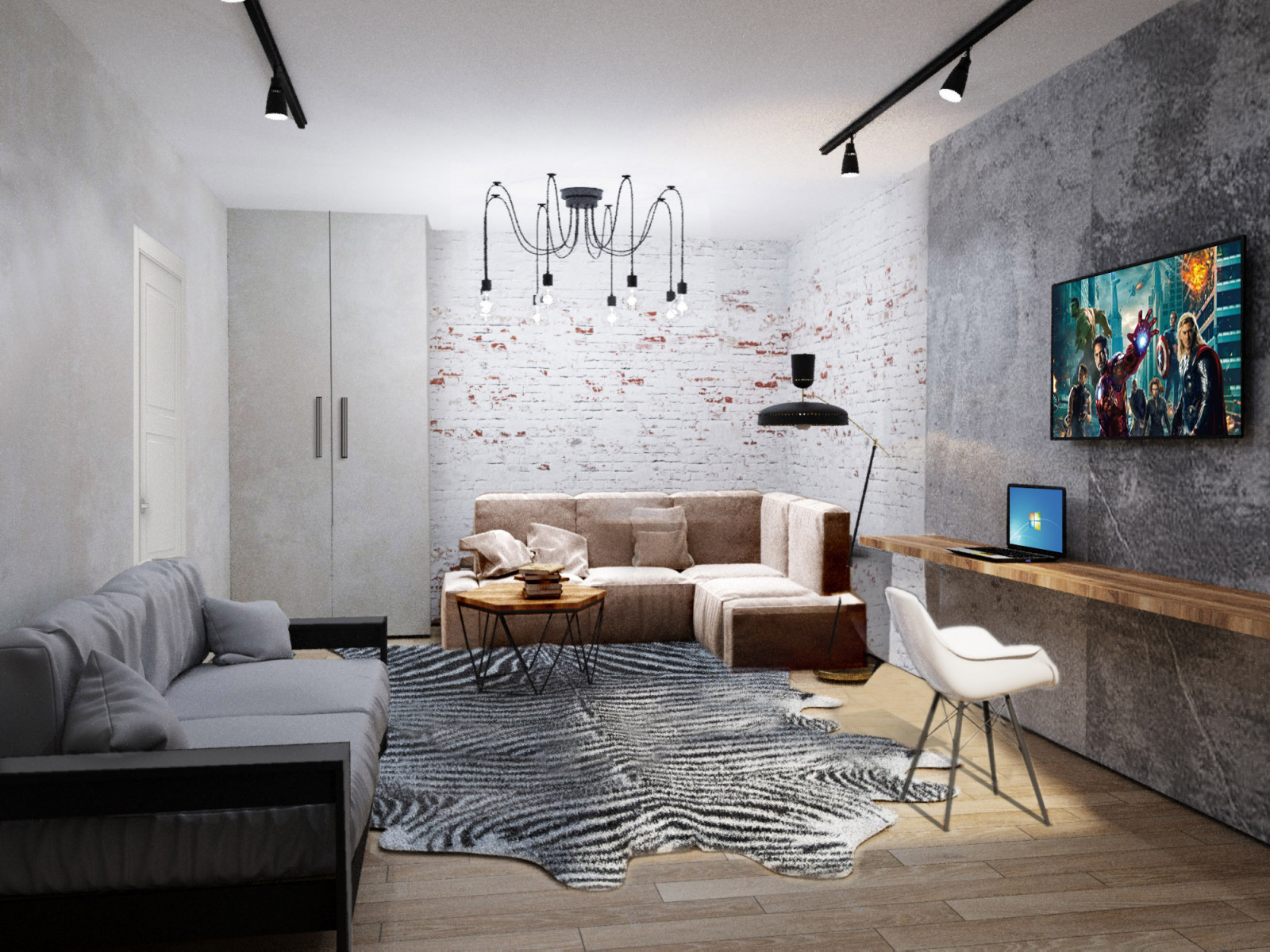 Дизайн-проект однокомнатной квартиры