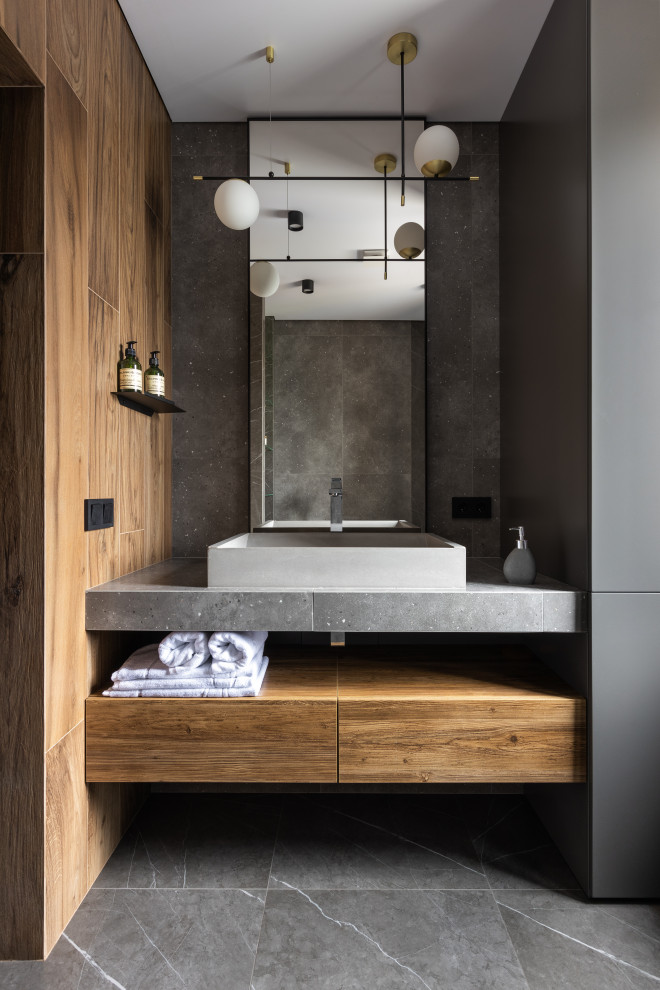 Минималистичная кухня-гостиная