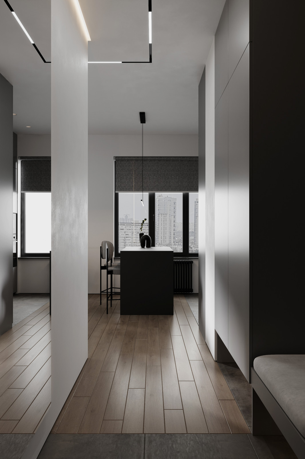 Дизайн интерьера квартиры 58 кв.м. в ЖК Level Амурская